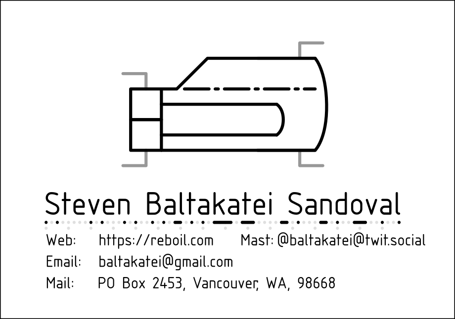 A copy of my business card. Email preferred.